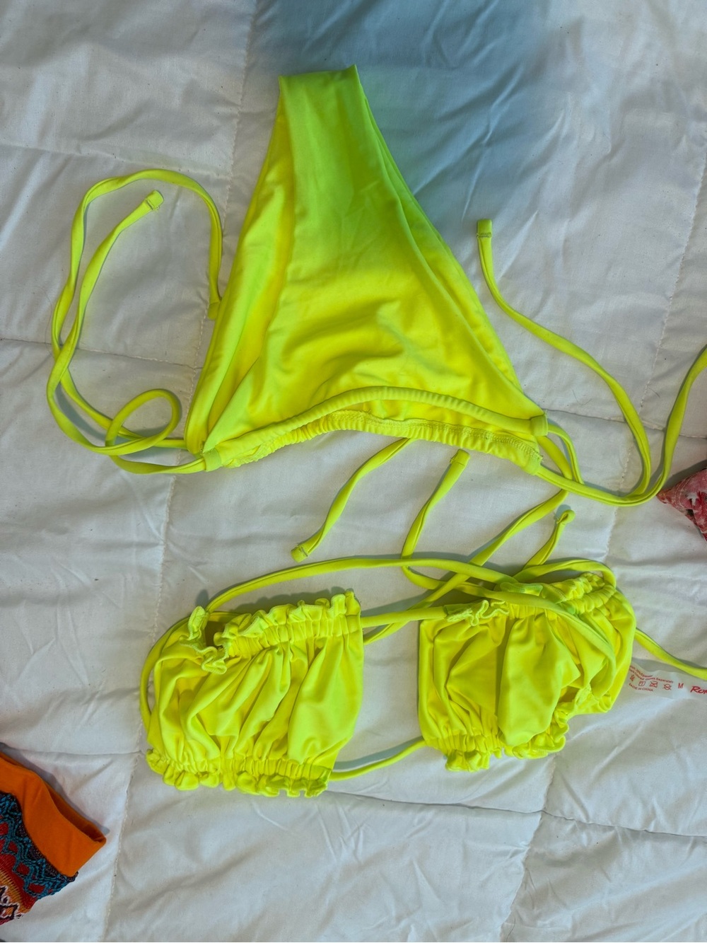 Neon Yellow String Bikini Set